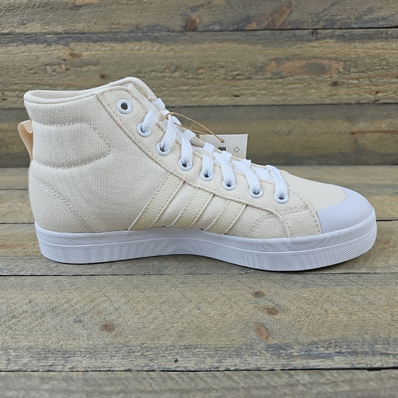 adidas Bravado Mid Women's Skateboarding Casual Canvas Shoe Beige White - Picture 8 of 10